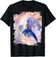 Space Cat Riding Dolphin Men Women Kids T-Shirt - T-Shirt | Black