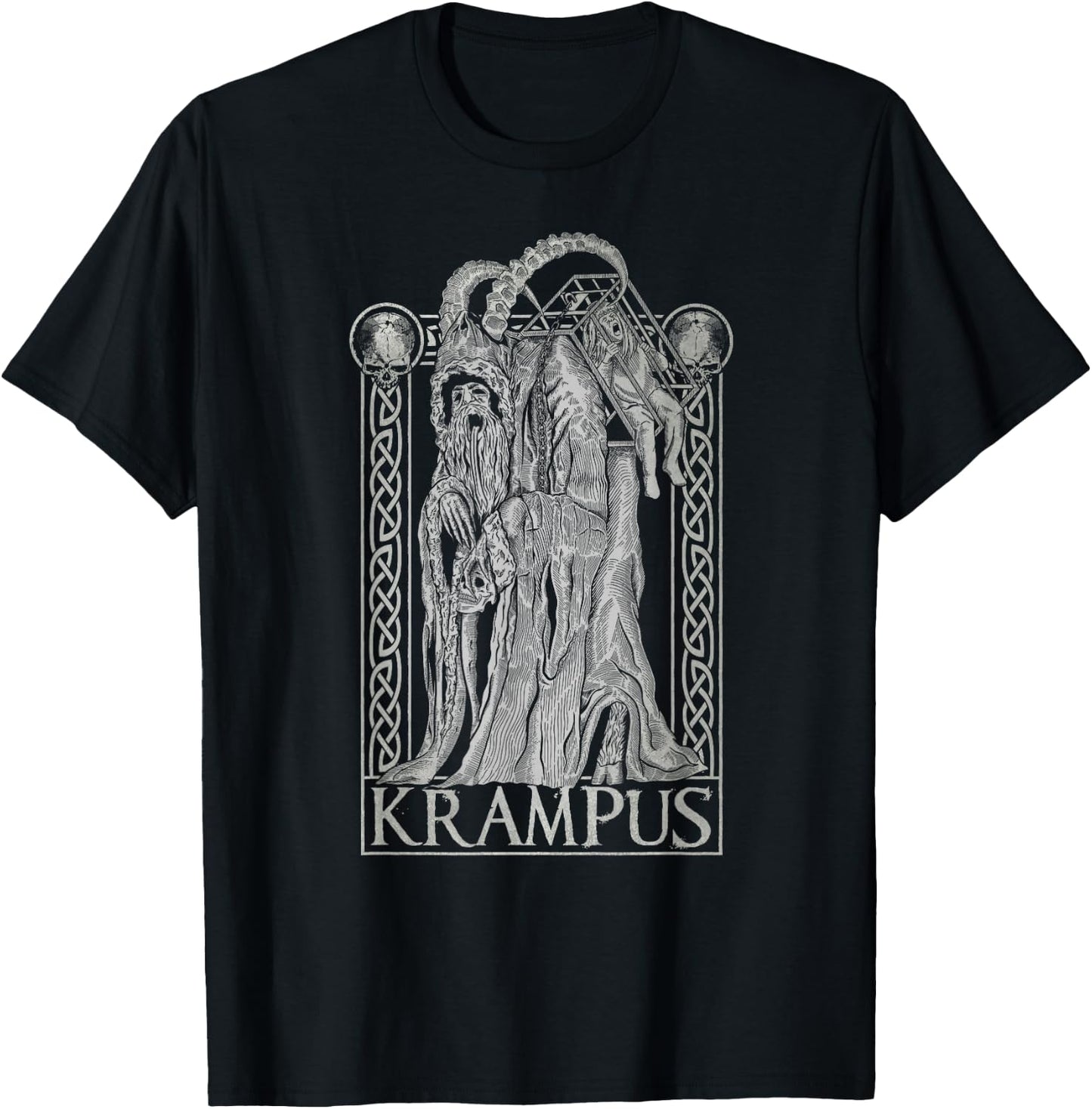 Krampus - Gruss von Krampus Dark Gothic Christmas T-Shirt - T-Shirt | Black