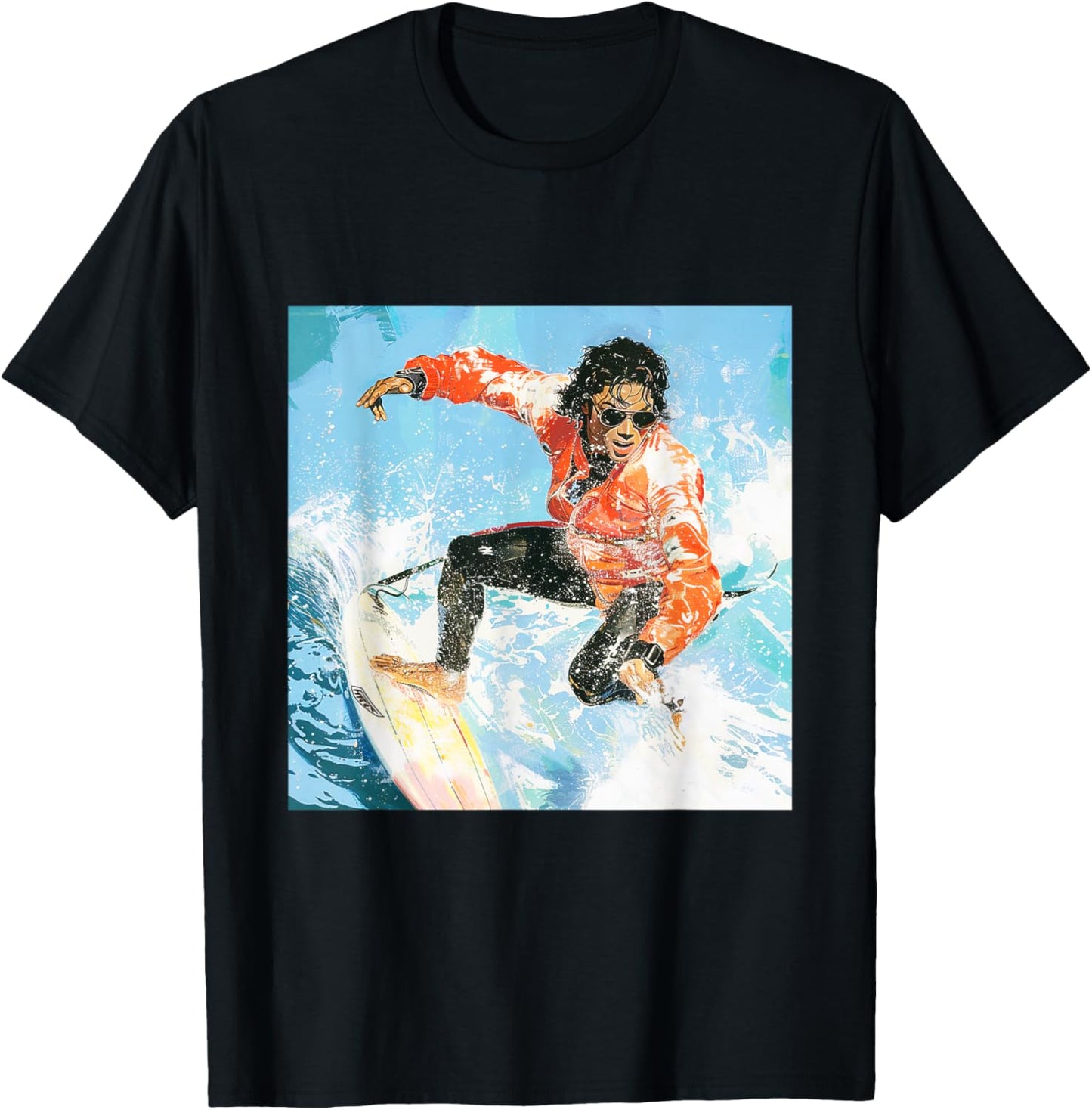 Michael Jackson Surfing 001 T-Shirt - T-Shirt | Black