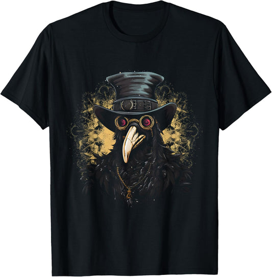 Plagued With Problems Plague Doctor Raven T-Shirt - T-Shirt | Black
