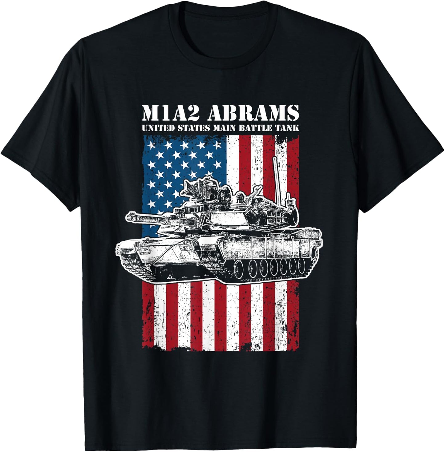M1A2 Abrams Tank T-Shirt - T-Shirt | Black