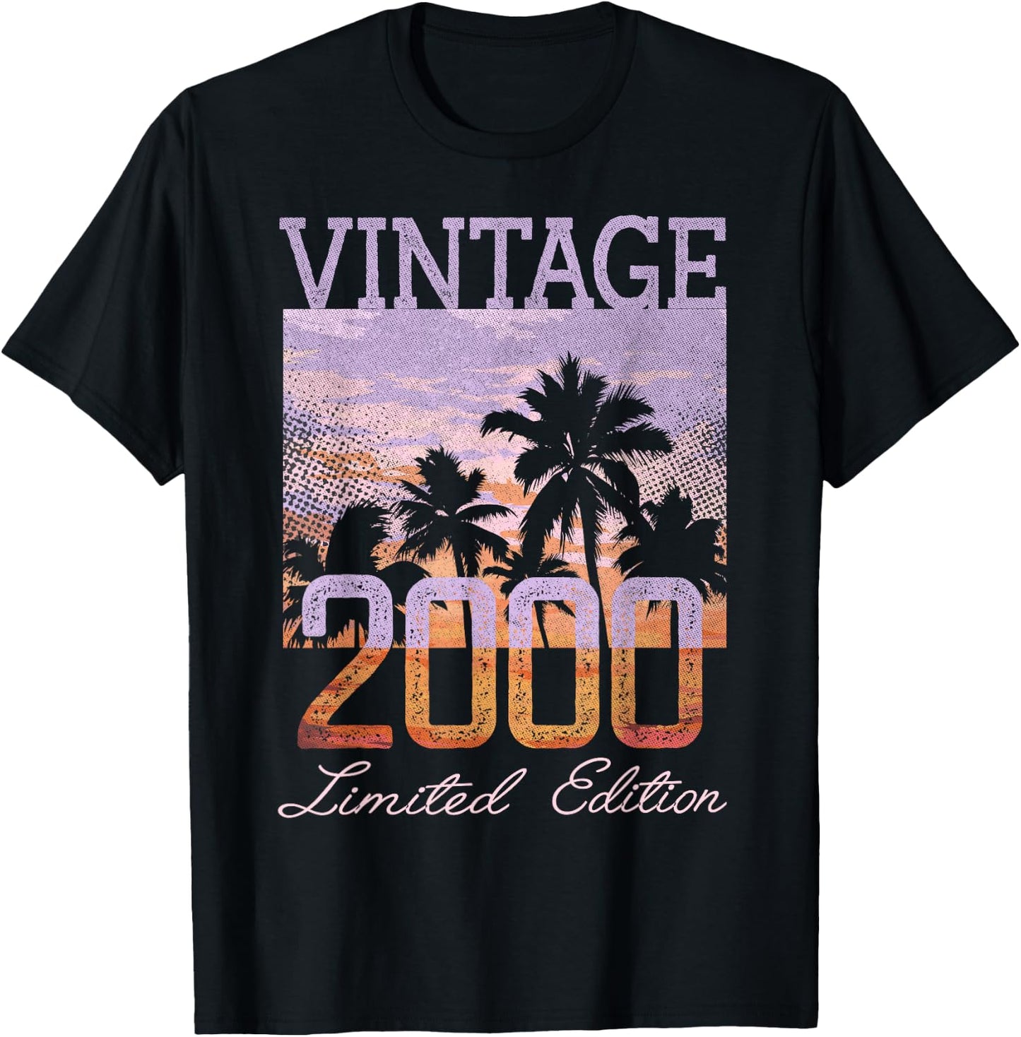 Vintage 2000 Limited Edition 25th Birthday 25 Year Old Gifts T-Shirt - T-Shirt | Black