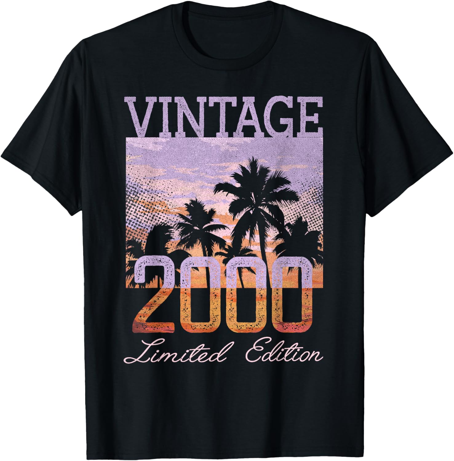Vintage 2000 Limited Edition 25th Birthday 25 Year Old Gifts T-Shirt - T-Shirt | Black