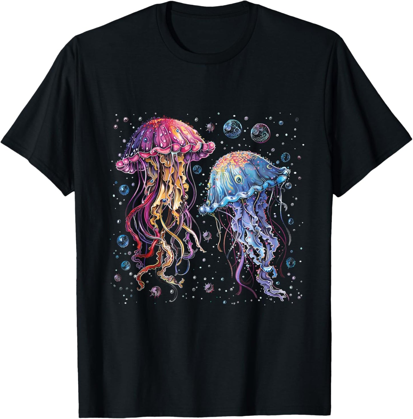 Jellyfish Artwork Motif Sea Ocean Animal Jellyfish Lover T-Shirt - T-Shirt | Black
