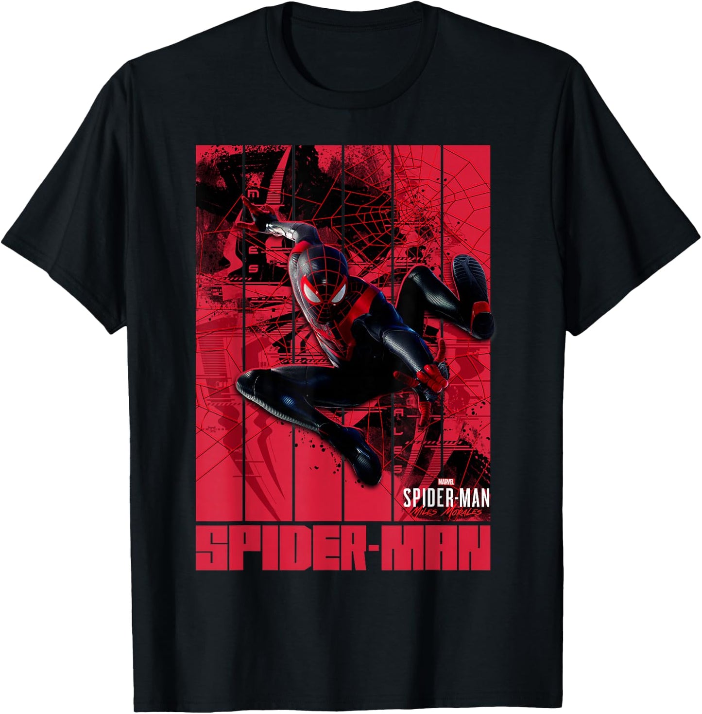 Marvel Spider-Man: Miles Morales Panels T-Shirt - T-Shirt | Black