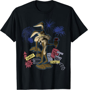Looney Tunes Wile E. Coyote TNT Portrait Short Sleeve T-Shirt - T-Shirt | Black