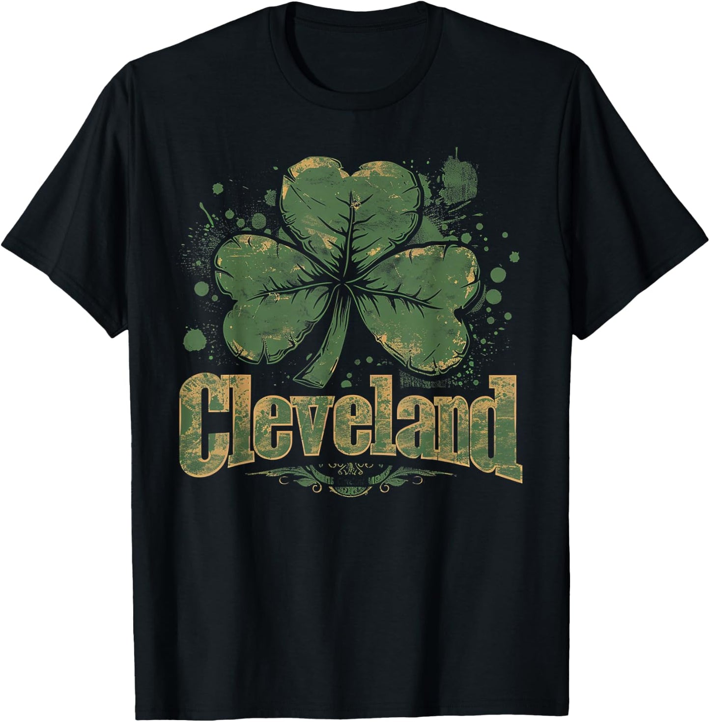 Cleveland - Irish St. Patrick's Day Saint Paddy's Shamrock T-Shirt - T-Shirt | Black