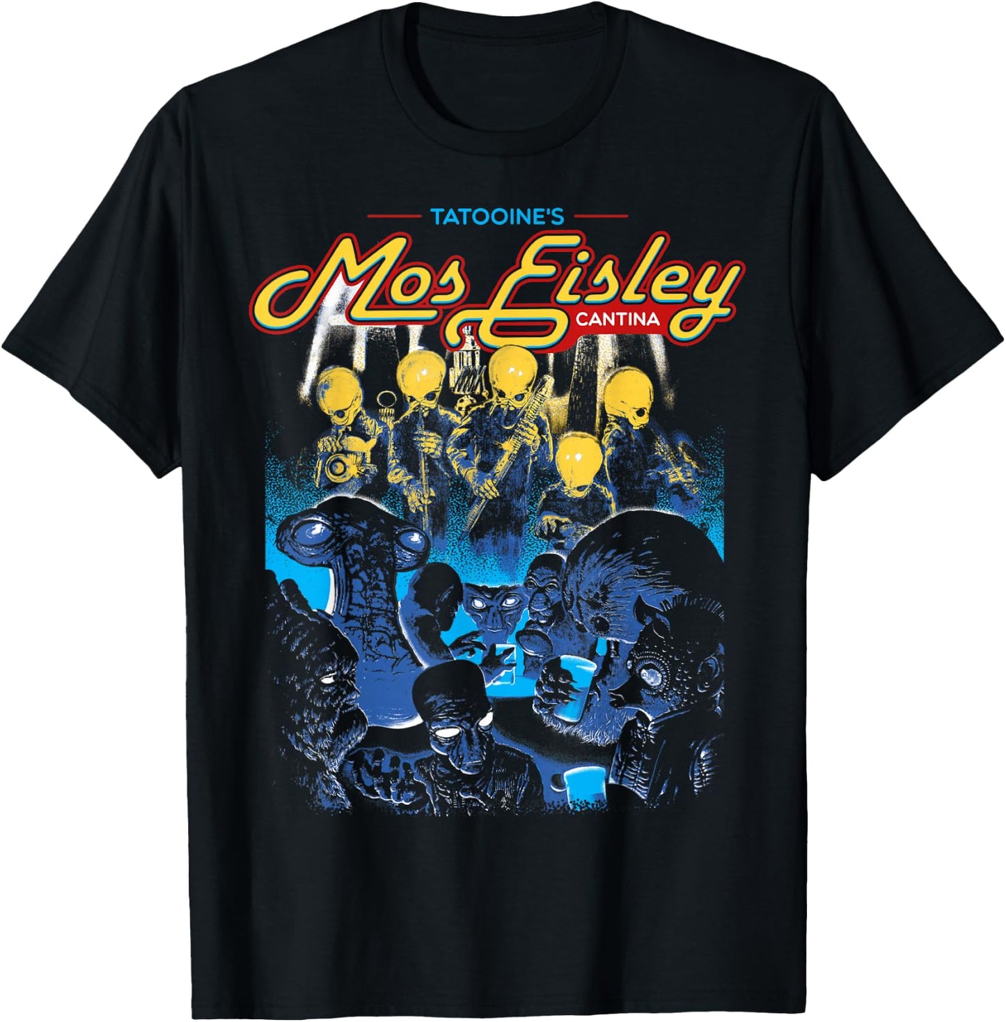 Star Wars Mos Eisley Cantina Band Poster T-Shirt - T-Shirt | Black