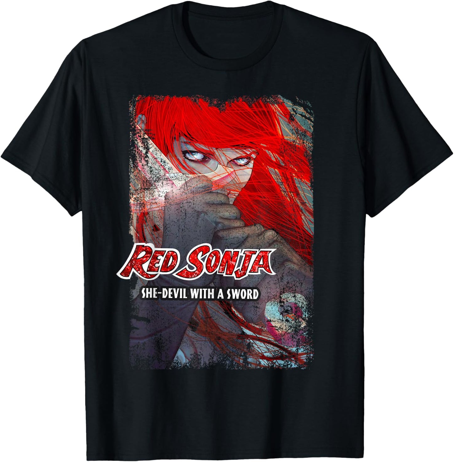 Jenny Frison Comic Cover She-Devil Sword Warrior T-Shirt - T-Shirt | Black