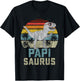 Papisaurus T Rex Dinosaur Papi Saurus Family Matching T-Shirt - T-Shirt | Black