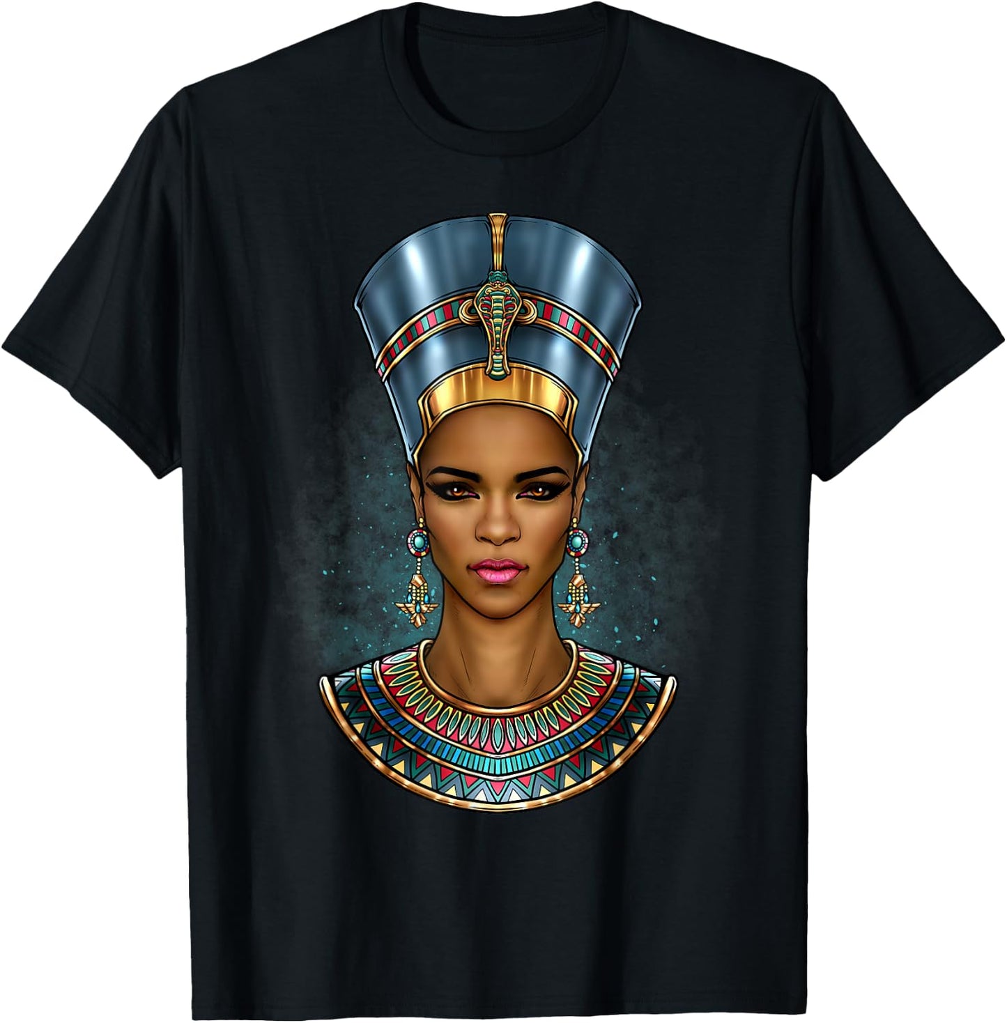 Black Nefertiti Melanin Queen Egyptian Women Black Pride T-Shirt - T-Shirt | Black