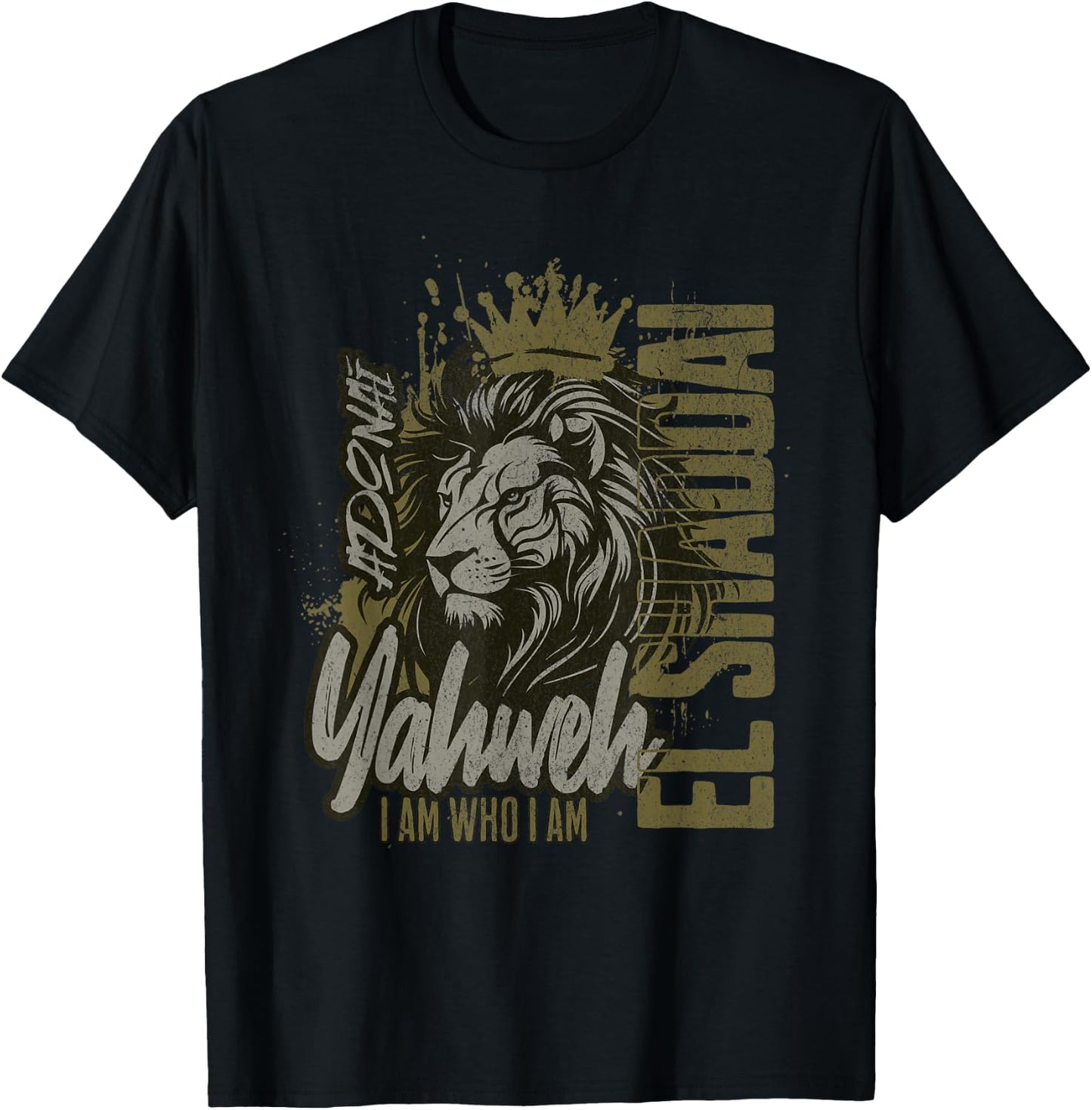 Christian Names God Witness Women Lion Yahweh Cool T-Shirt - T-Shirt | Black
