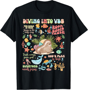 Breaker Rock Beach God's Rock Solid VBS 2024 T-Shirt - T-Shirt | Black