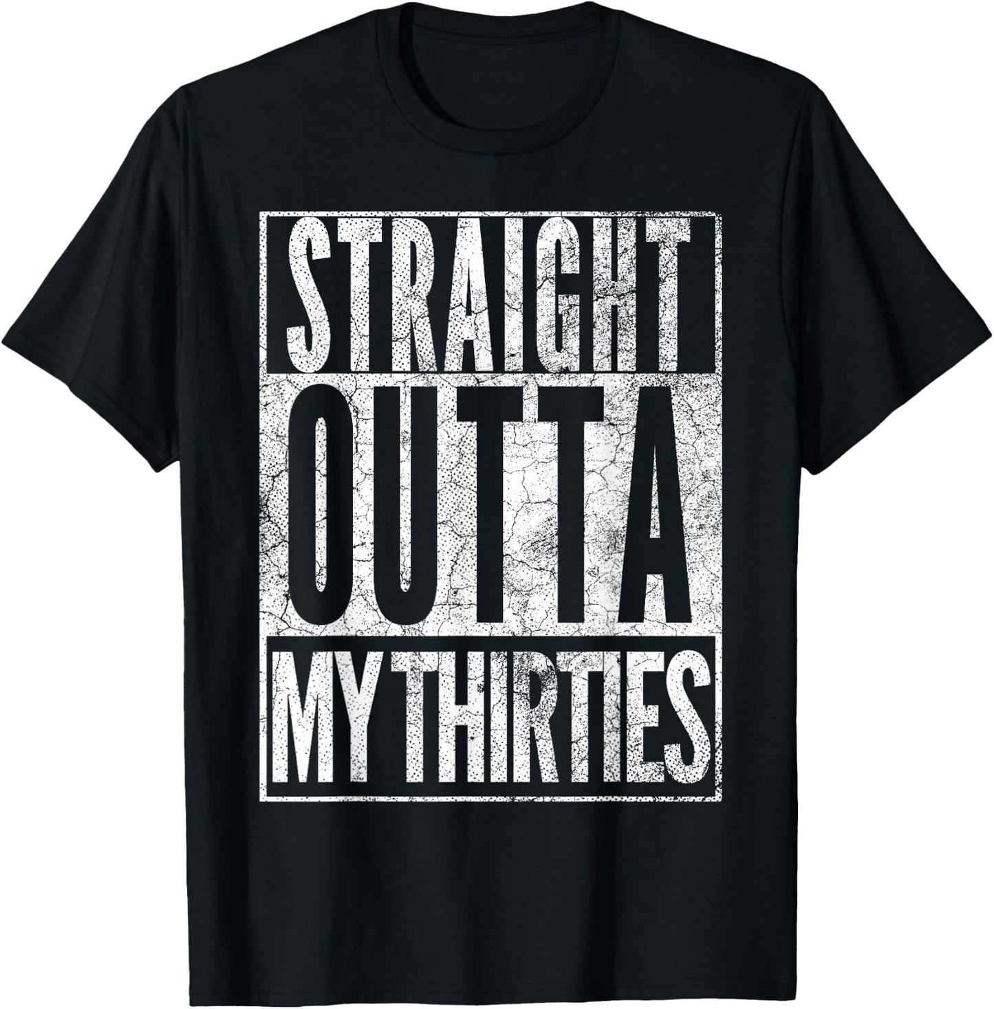 1986 Straight Outta My Thirties 40th BIRTHDAY Gift 40 Years T-Shirt - T-Shirt | Black