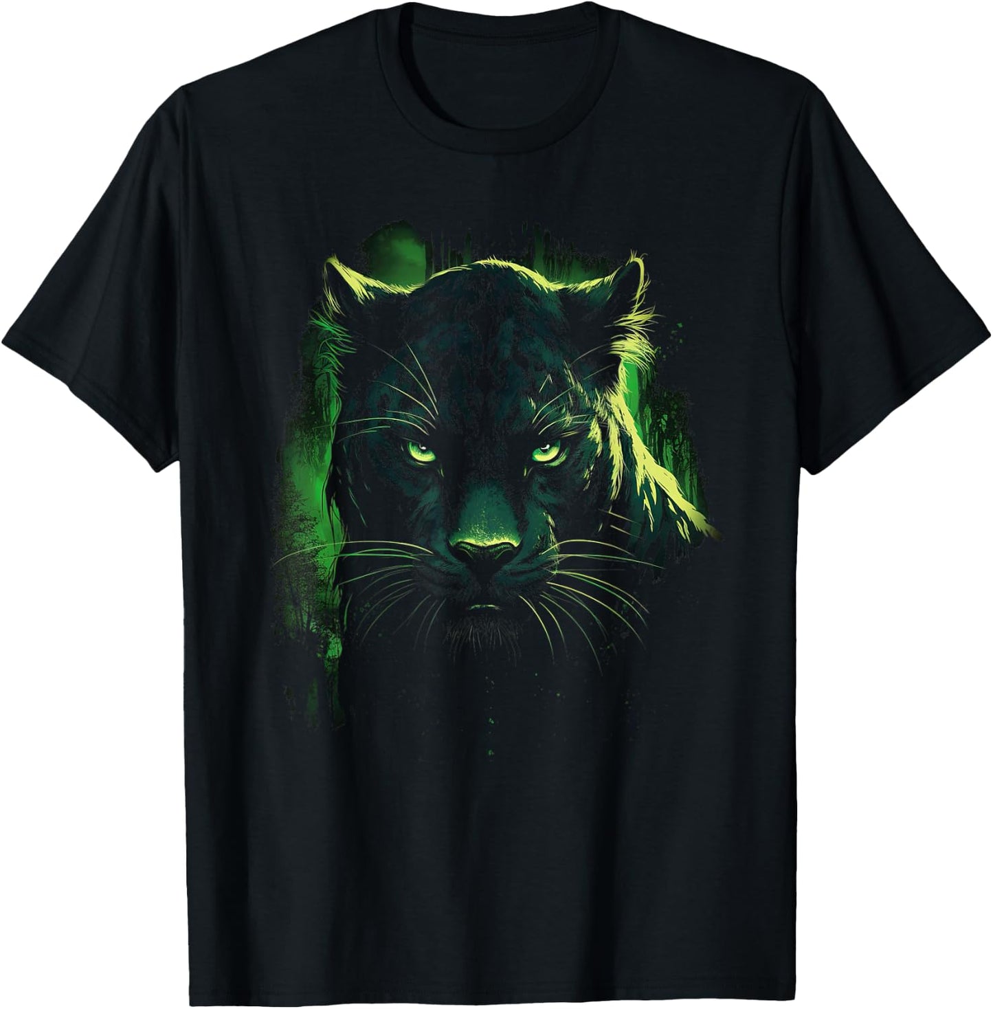 Panther with beautiful green eyes black panthers T-Shirt - T-Shirt | Black