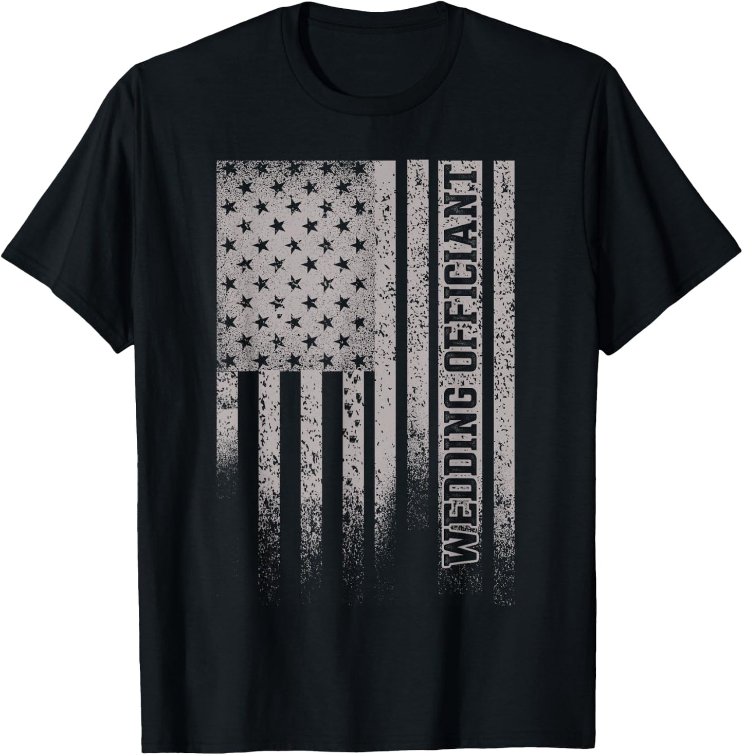 Wedding Officiant Event Flag Internet Ordained Minister Gift T-Shirt - T-Shirt | Black