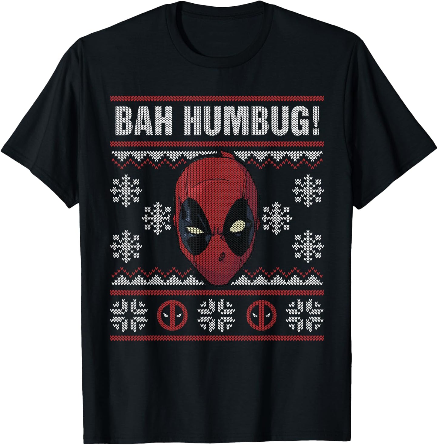 Marvel Deadpool Bah Humbug Holiday T-Shirt - T-Shirt | Black