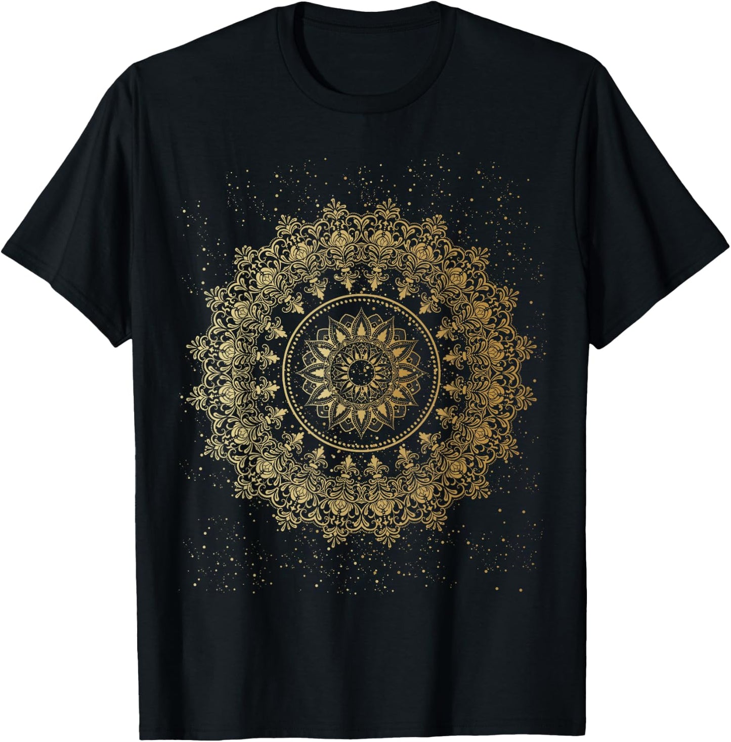 Mandala Circle Mandala T-Shirt - T-Shirt | Black