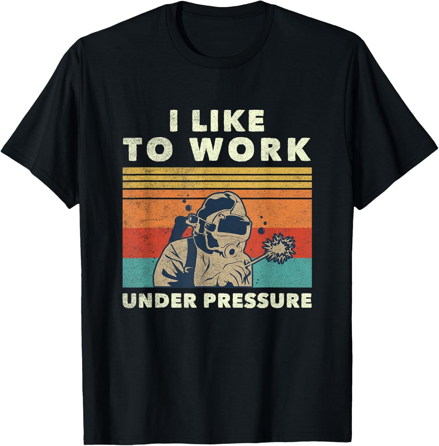 Weld Instructor Underwater Welding Quote - Men's Adult Sports Birthday - Black - Small - Short Sleeve - Classic Fit - Cotton 65%, Polyester 35% T-Shirt - T-Shirt | Black