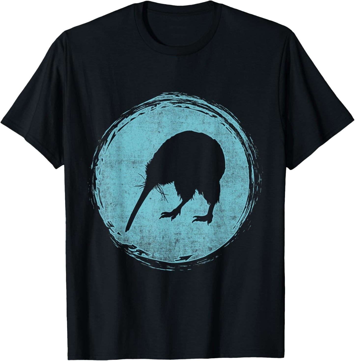 Retro Kiwi New Zealand T-Shirt - T-Shirt | Black