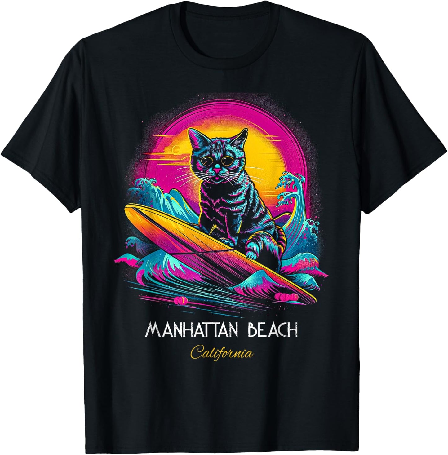 Manhattan Beach California T-Shirt - T-Shirt | Black
