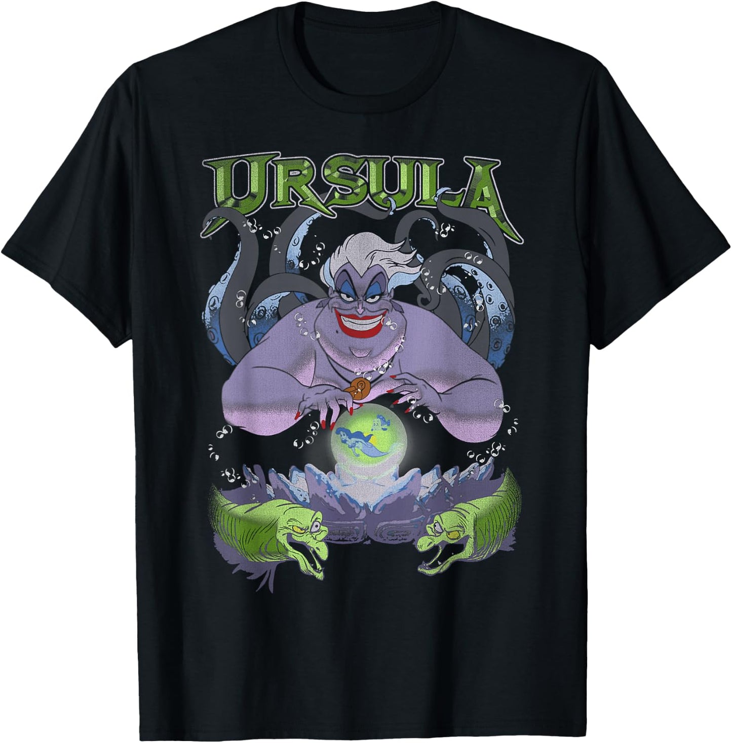 Disney The Little Mermaid Ursula Cauldron Dark Portrait T-Shirt - T-Shirt | Black