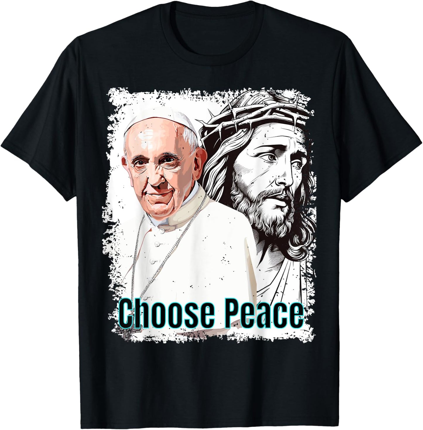 Pope Francis Jesus T-Shirt - T-Shirt | Black