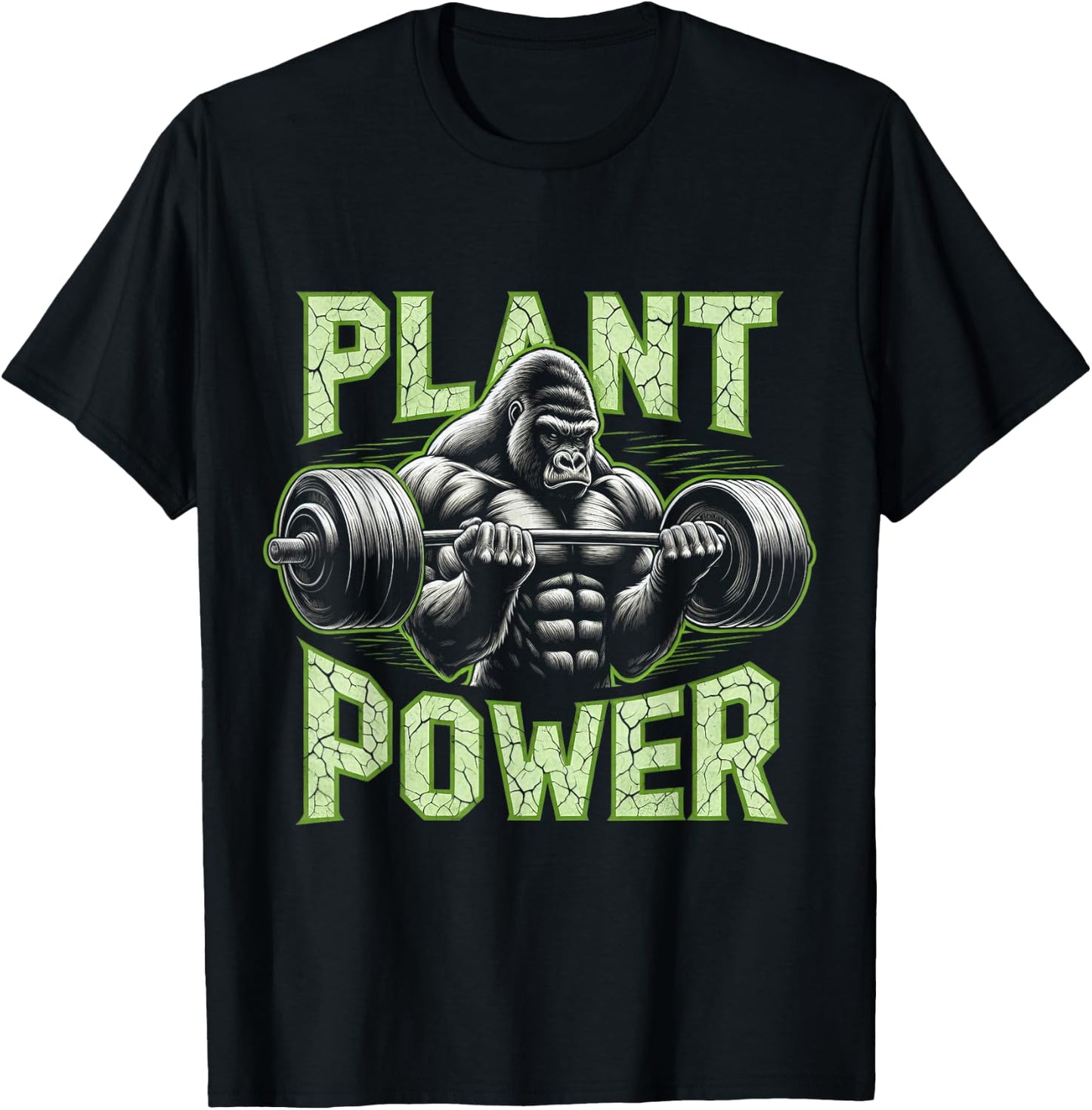 Plant Power - Vegan and Vegetarian Gym Workout Fitness T-Shirt - T-Shirt | Black