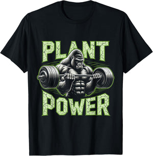 Plant Power - Vegan and Vegetarian Gym Workout Fitness T-Shirt - T-Shirt | Black