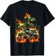 Velociraptor Dinosaur Monster Truck Kids Truck Design Dino T-Shirt - T-Shirt | Black