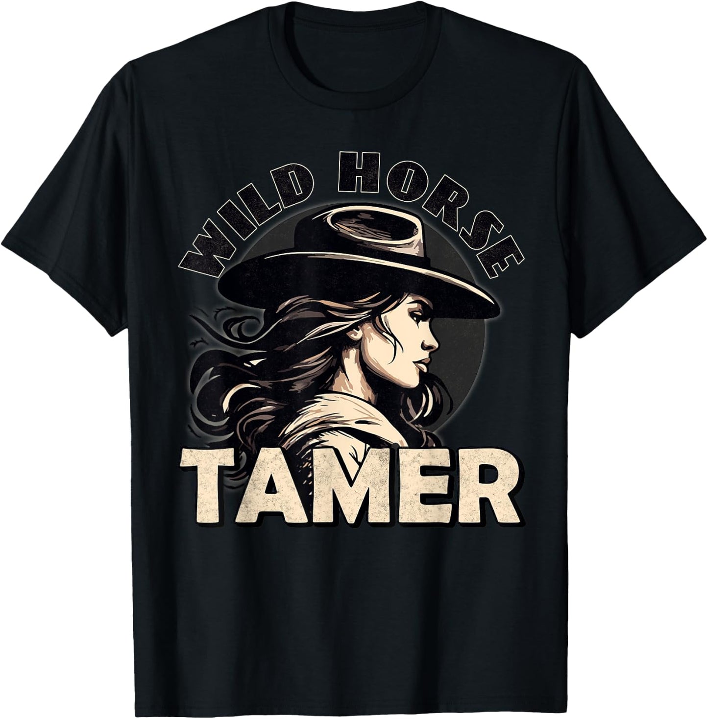 Cowgirl Shirt - Wild Horse Tamer - Rodeo Howdy Girls Western T-Shirt - T-Shirt | Black