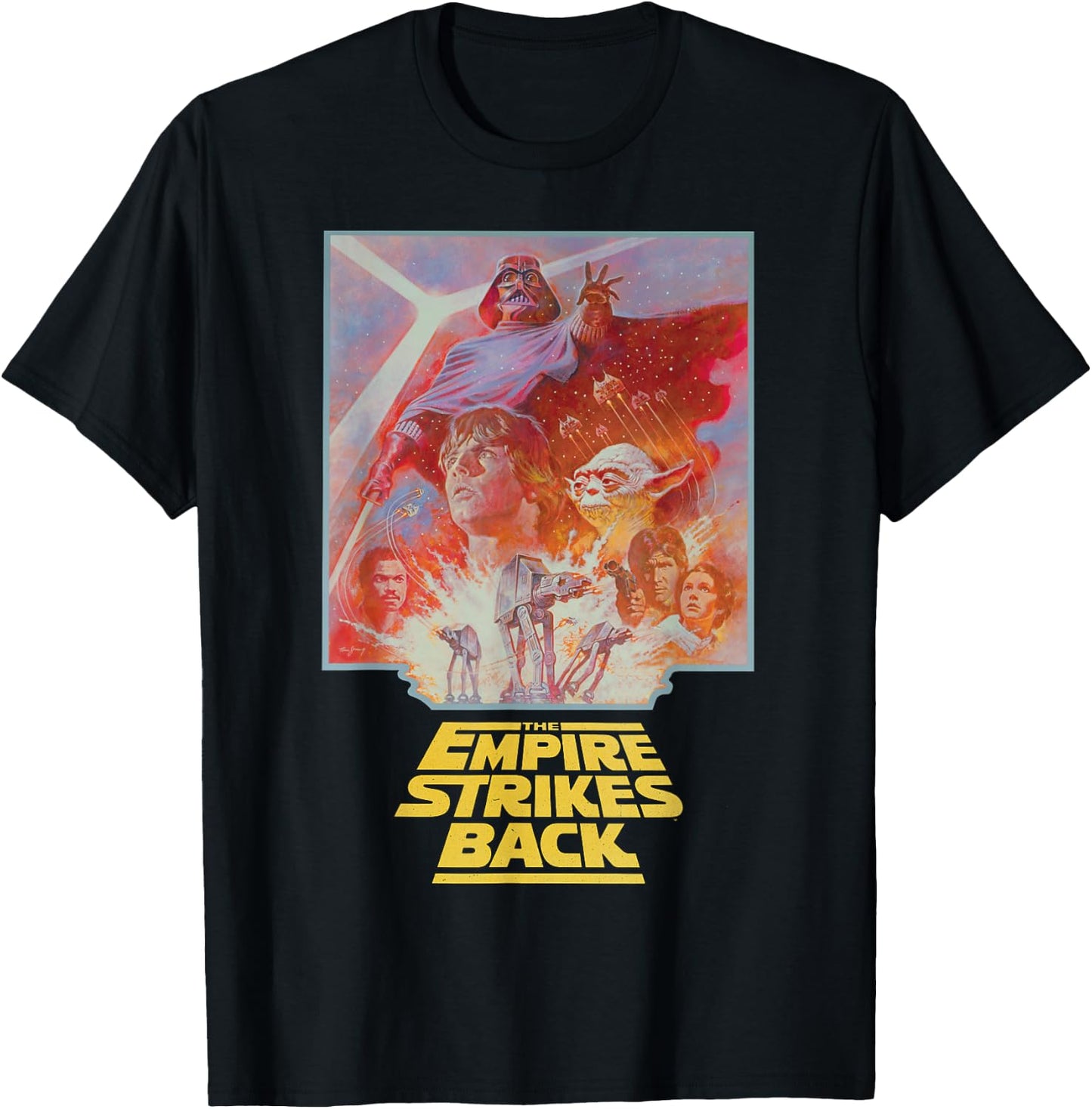 Star Wars The Empire Strikes Back Vintage Poster Art T-Shirt - T-Shirt | Black