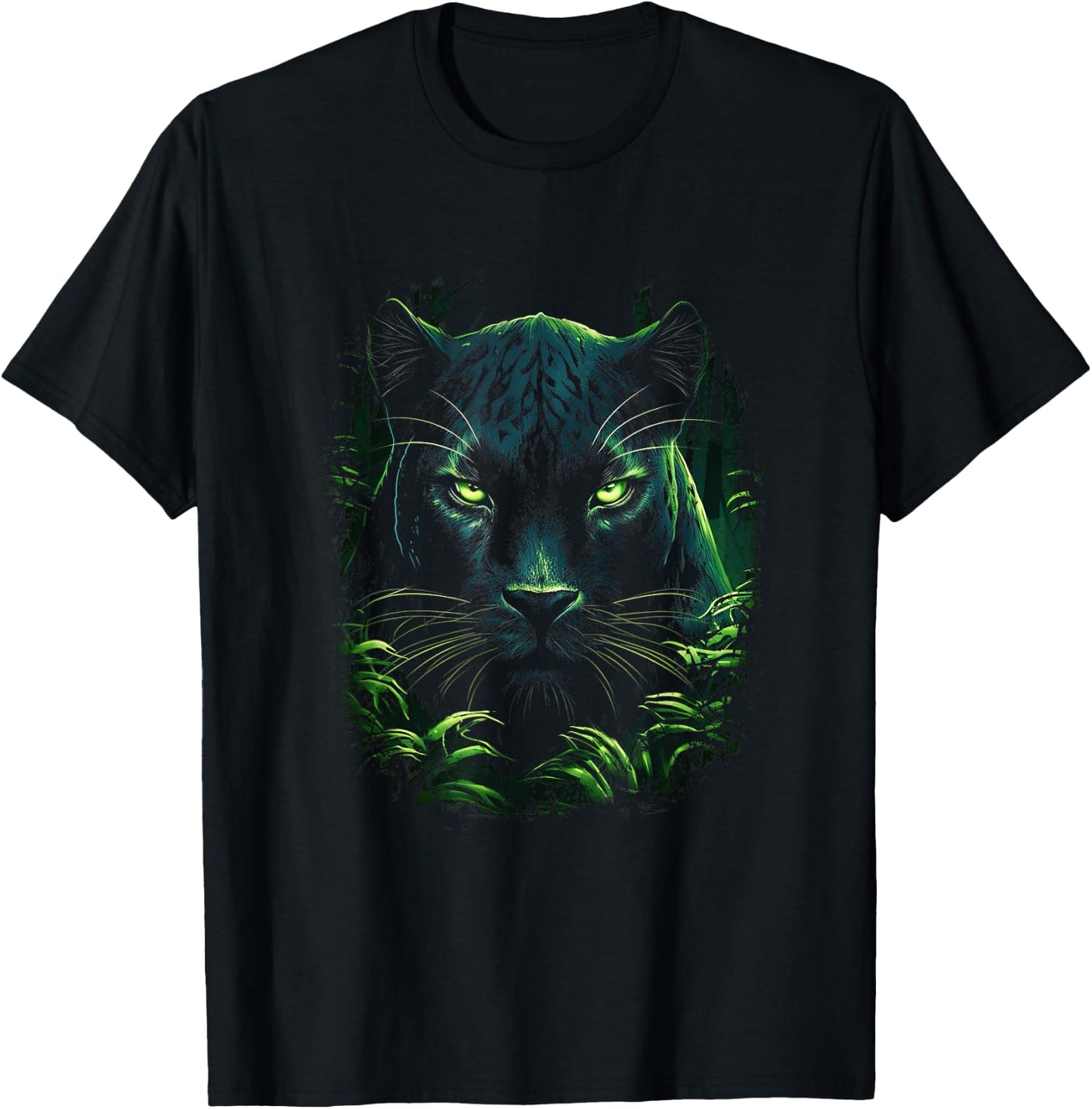 Panther with beautiful green eyes black panthers T-Shirt - T-Shirt | Black