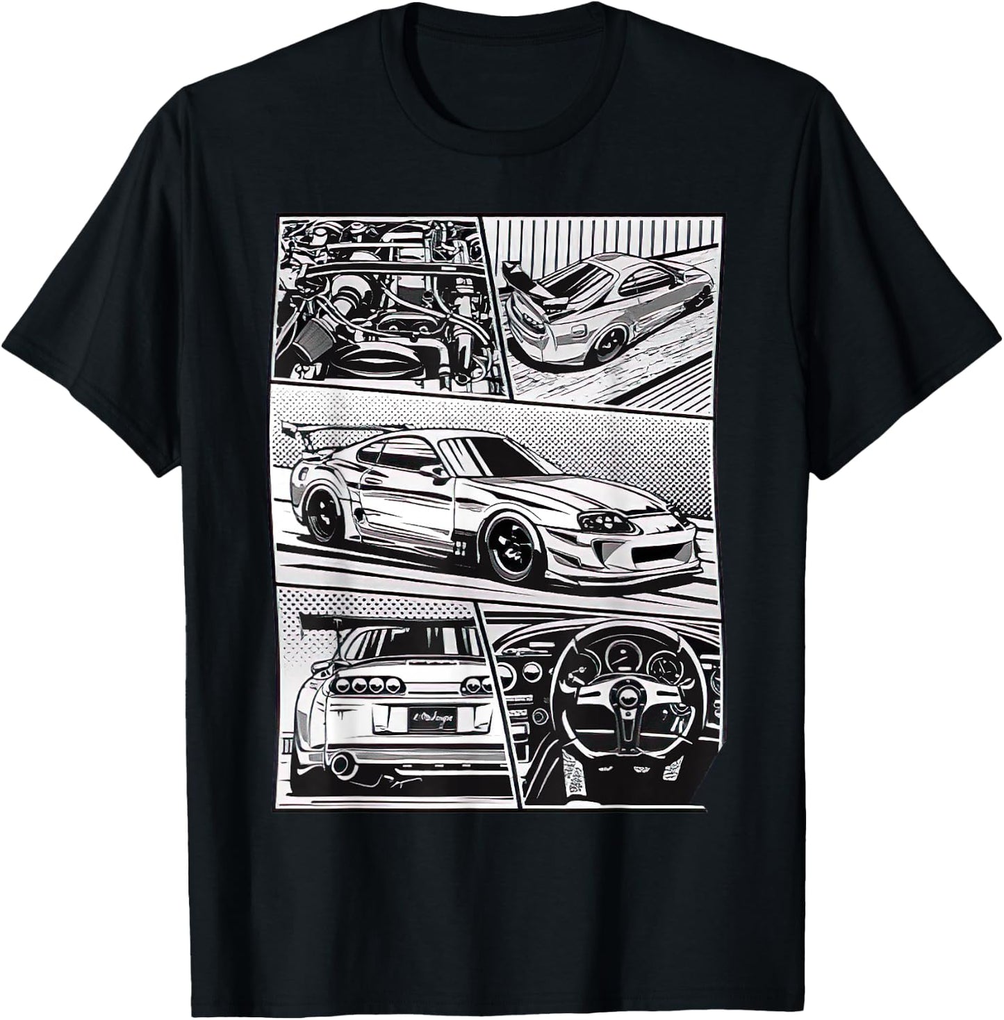 Supra JDM comic book, nice Gift T-Shirt - T-Shirt | Black