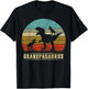 Grandpa Dinosaur Grandpasaurus 2 Two kids Father's Day T-Shirt - T-Shirt | Black