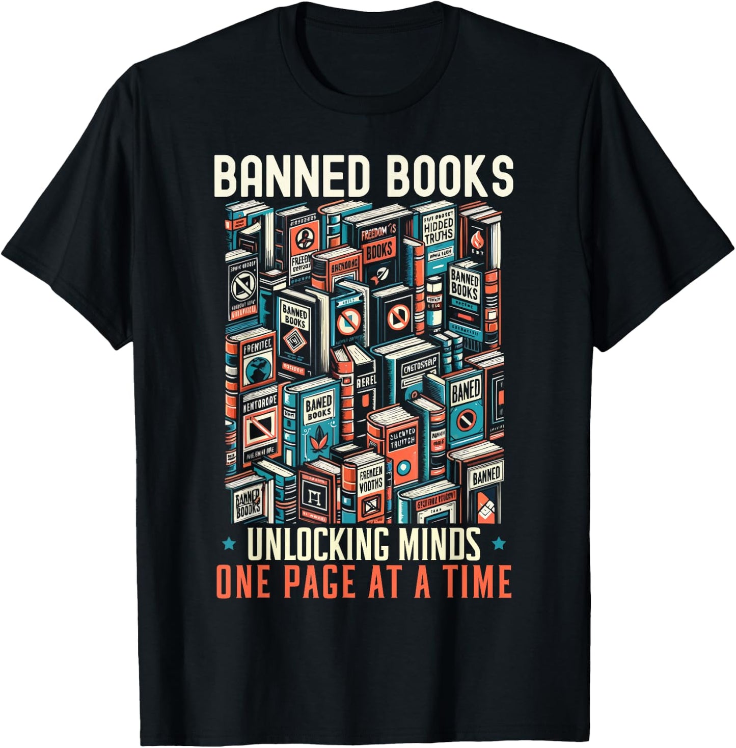 Read Banned Books Bookworm Book Lover Reading Literature T-Shirt - T-Shirt | Black