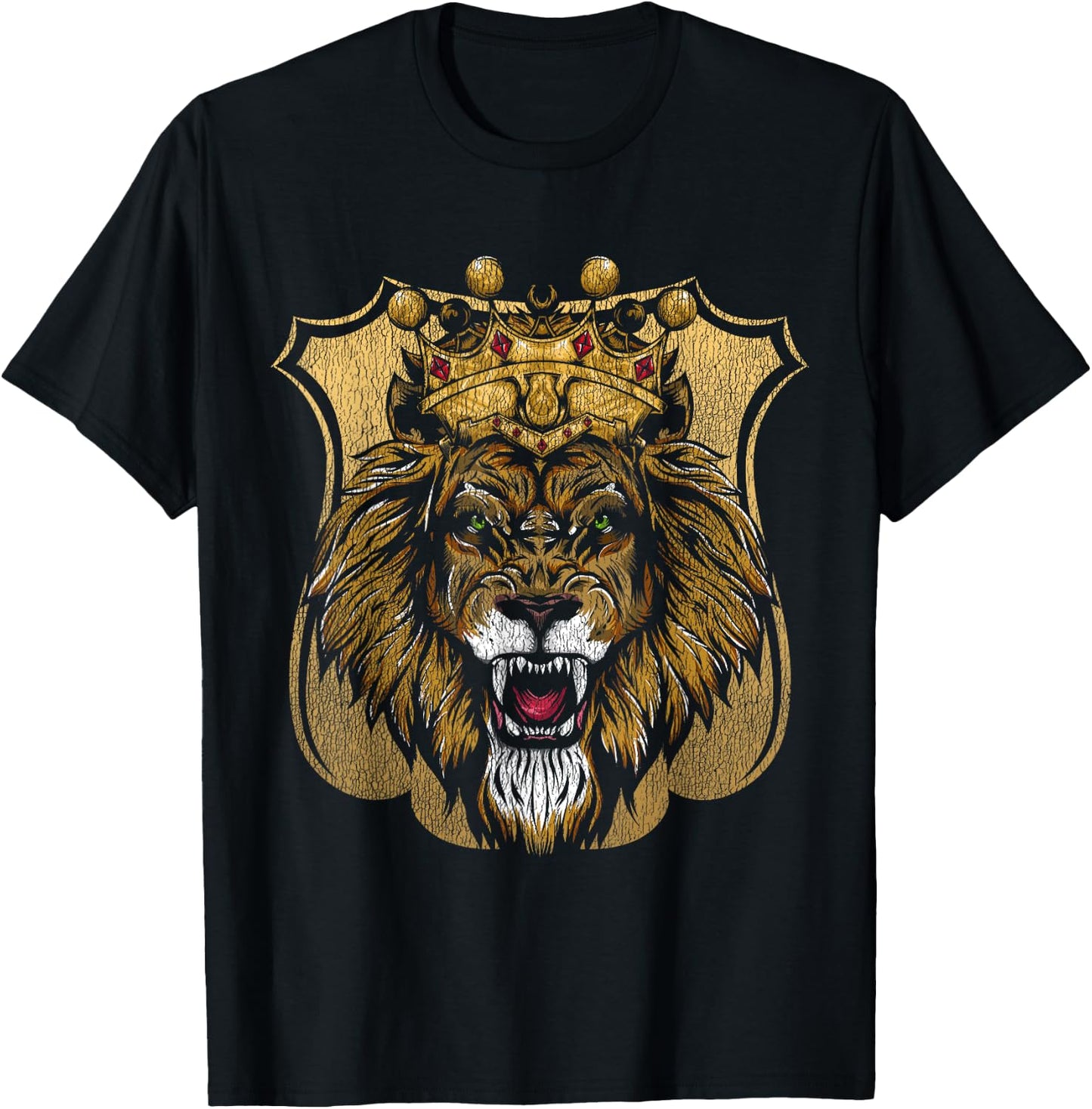King Animal Lion T-Shirt - T-Shirt | Black