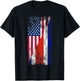 USA & Costa Rica Flag - United States of America Costa Rican T-Shirt - T-Shirt | Black