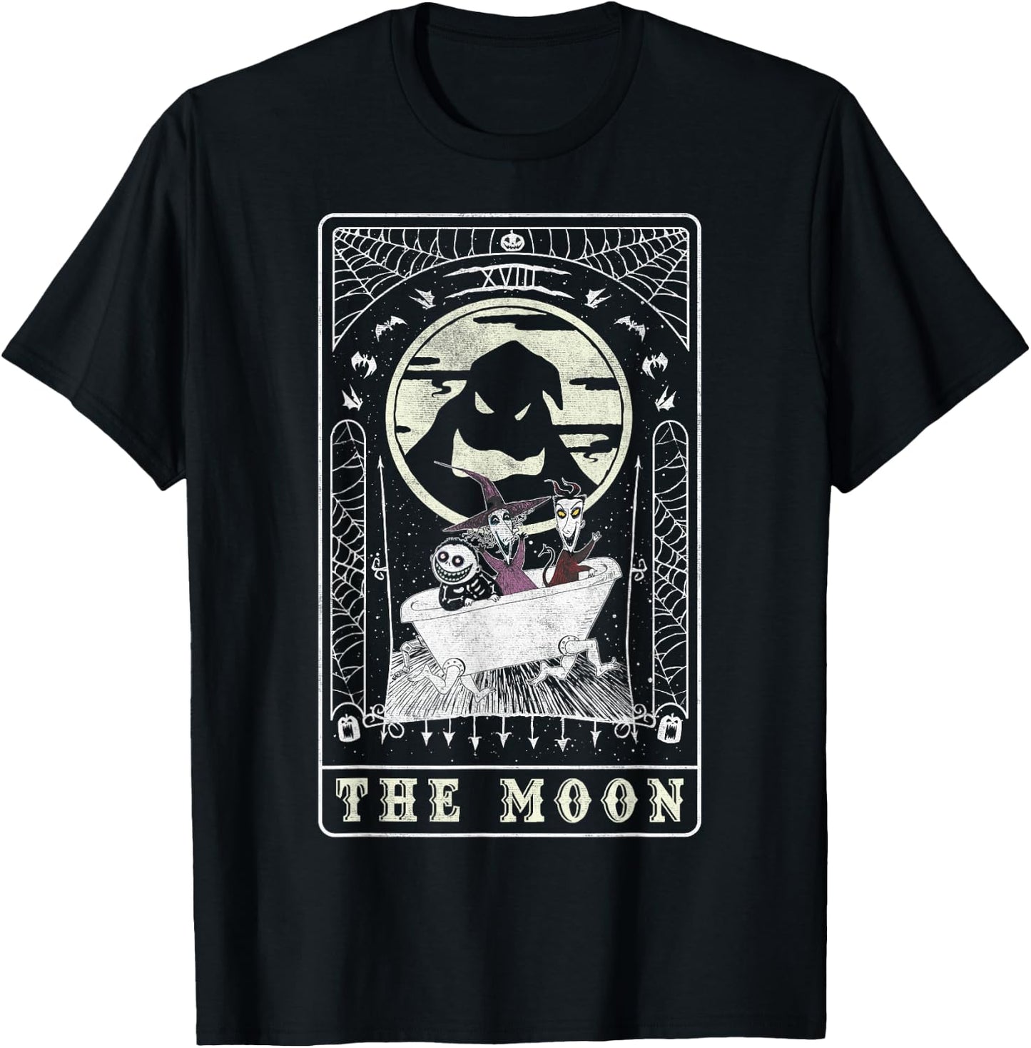 Disney The Nightmare Before Christmas The Moon Card T-Shirt - T-Shirt | Black