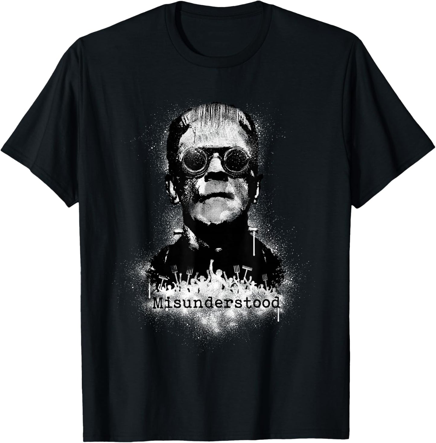 Frankenstein Monster with a Steampunk Twist T-Shirt - T-Shirt | Black