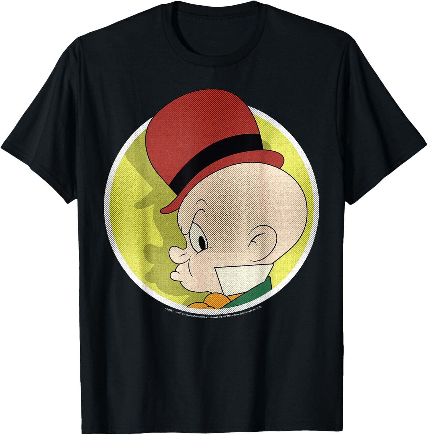 Looney Tunes Elmer Fudd Profile Portrait T-Shirt - T-Shirt | Black