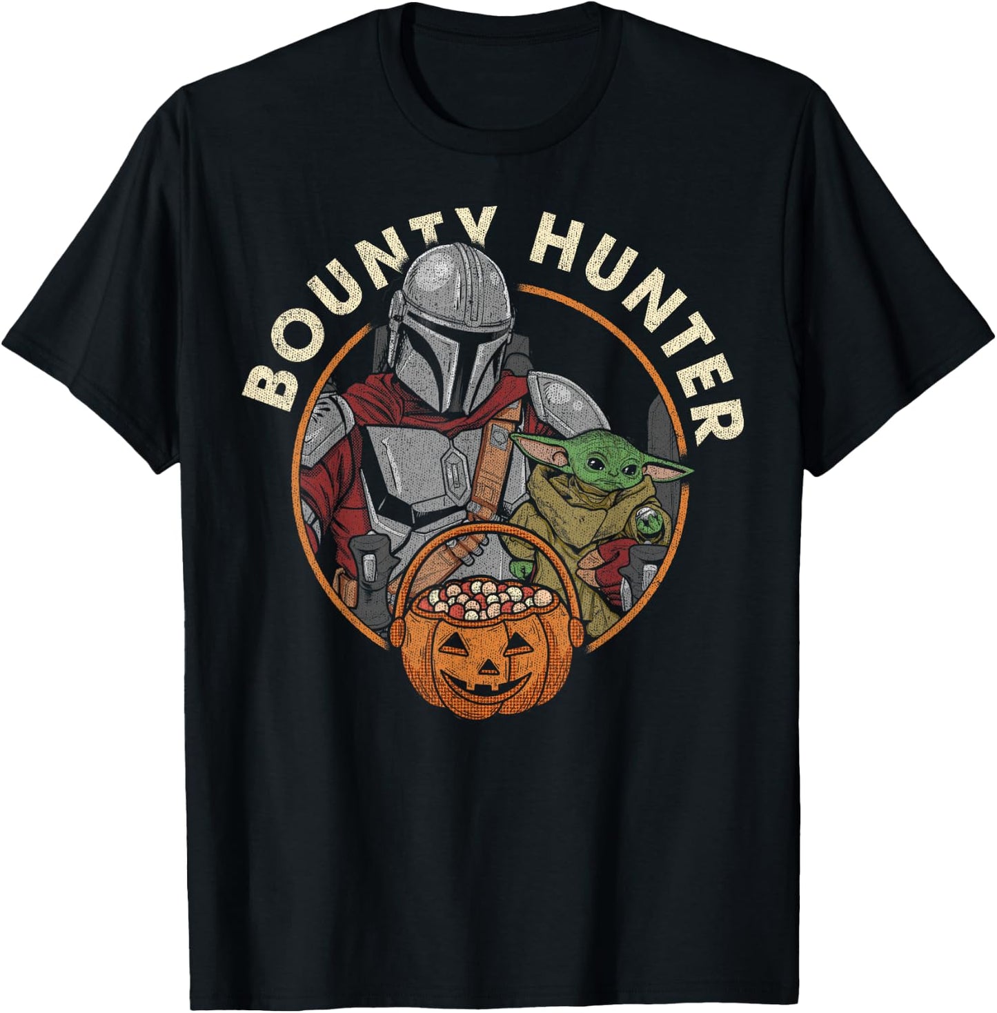 Star Wars The Mandalorian Halloween Candy Bounty Hunter T-Shirt - T-Shirt | Black