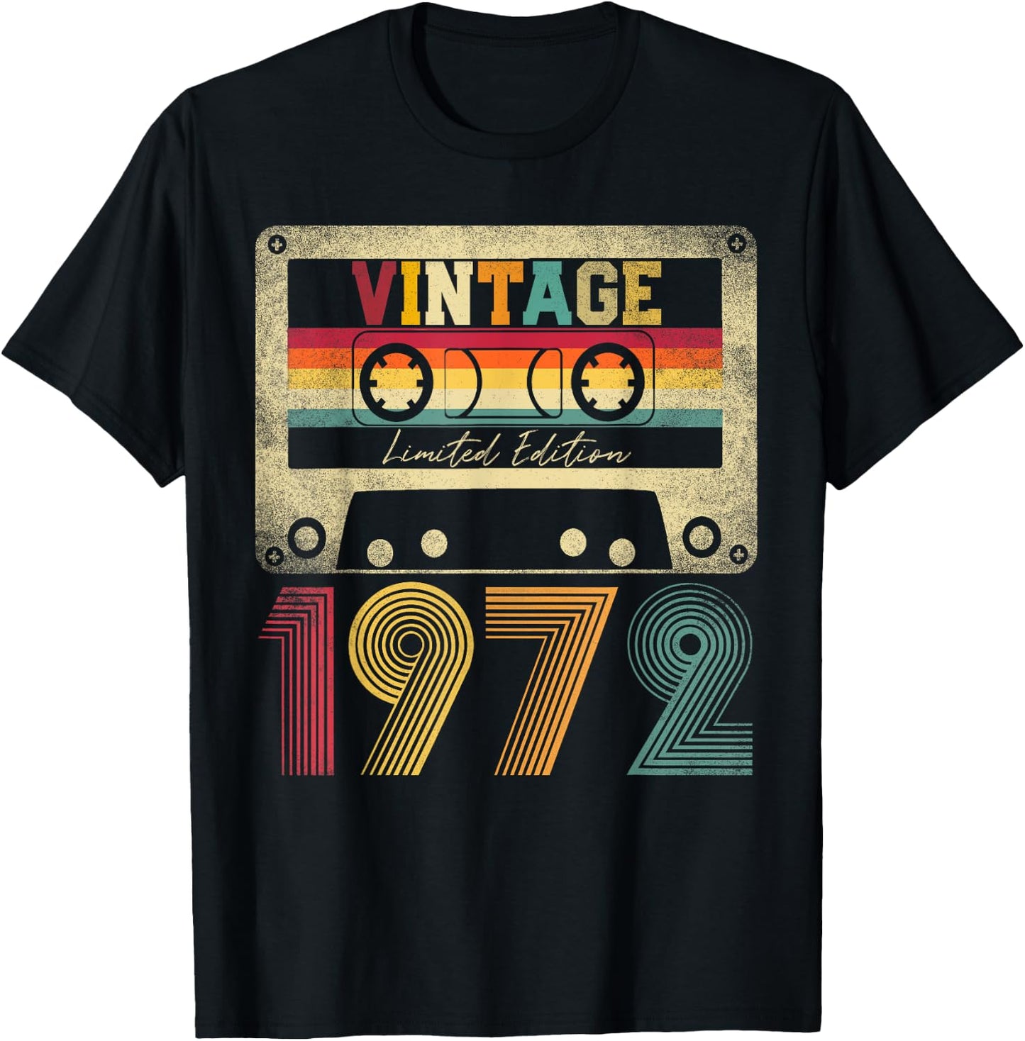 Vintage 1972 53rd Birthday Gift 53 Years Old Limited Edition T-Shirt - T-Shirt | Black