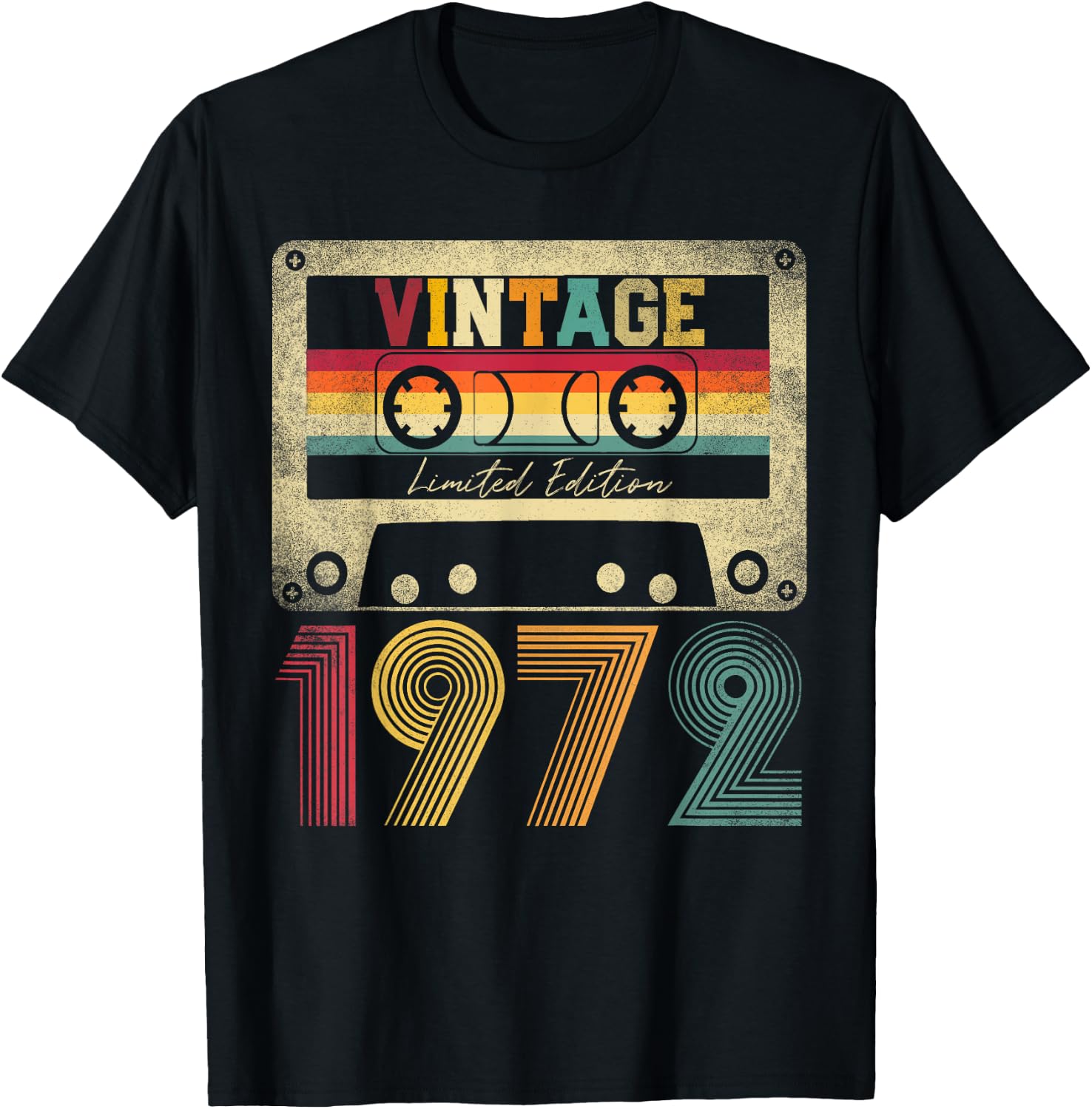 Vintage 1972 53rd Birthday Gift 53 Years Old Limited Edition T-Shirt - T-Shirt | Black