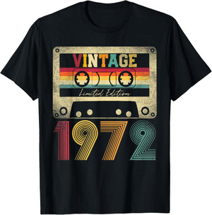 Vintage 1972 53rd Birthday Gift 53 Years Old Limited Edition T-Shirt - T-Shirt | Black