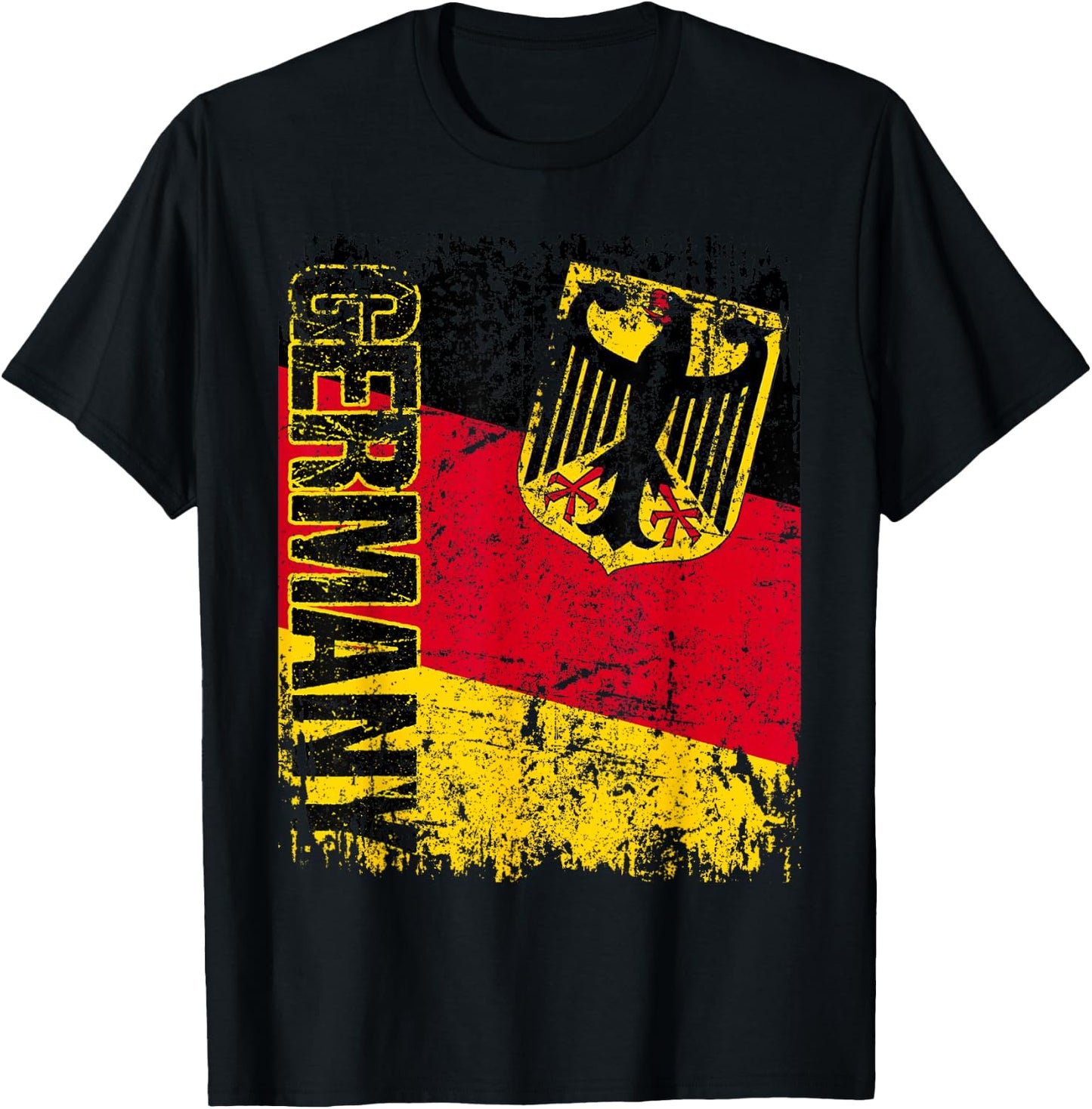Germany Flag Vintage Distressed Germany Small T-Shirt - T-Shirt | Black