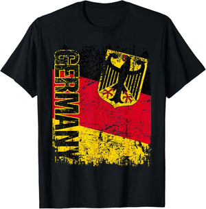 Germany Flag Vintage Distressed Germany Small T-Shirt - T-Shirt | Black