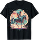 Astronaut Cowboy Riding a Horse in Space T-Shirt - T-Shirt | Black