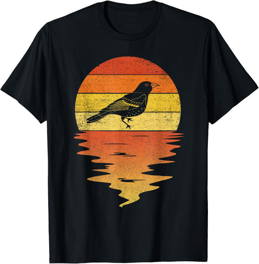 Bird Oriole Shirt Retro Sunset Vintage Oriole Birds T-Shirt - T-Shirt | Black