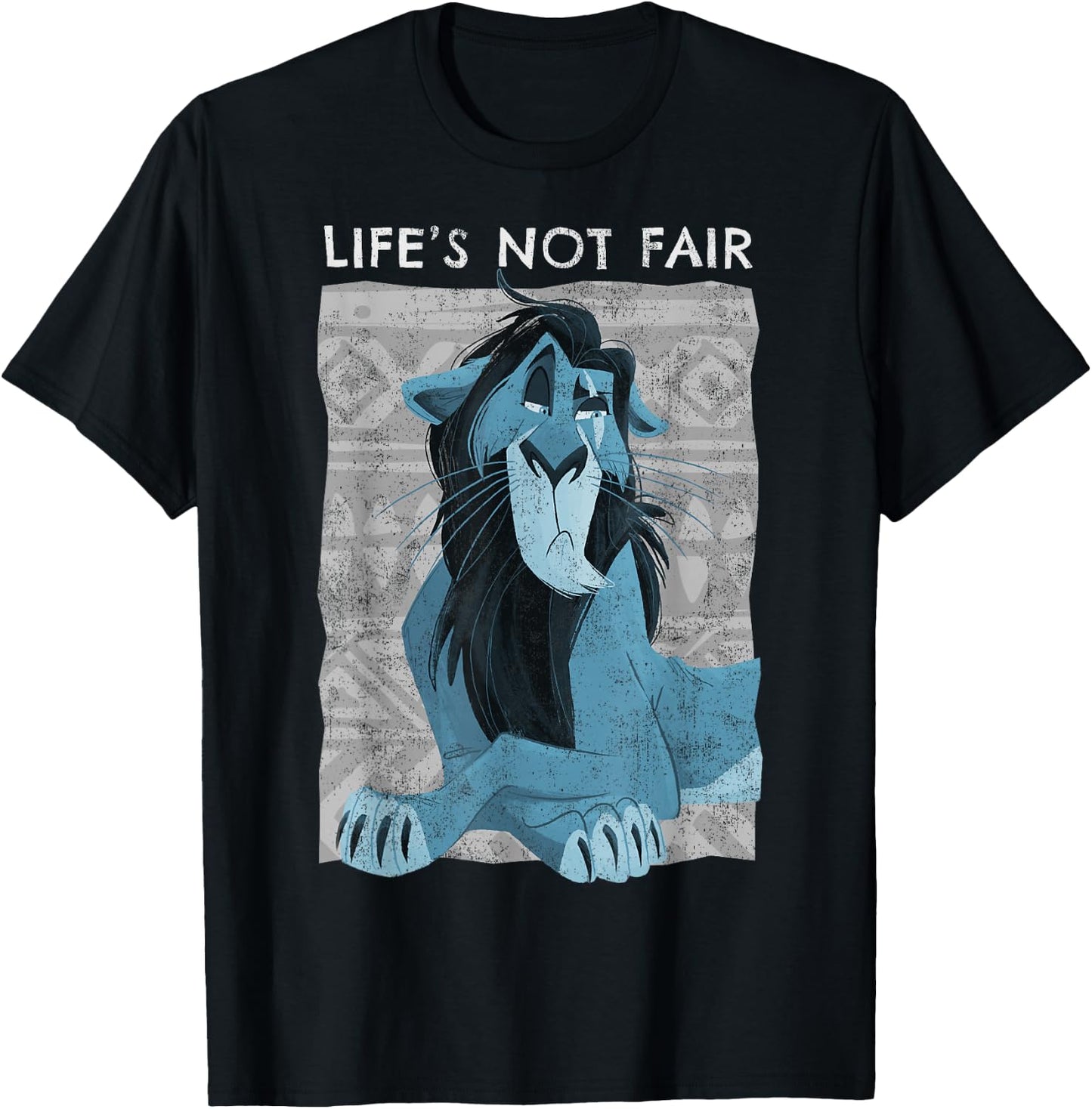 Disney The Lion King Scar Life's Not Fair Portrait T-Shirt - T-Shirt | Black